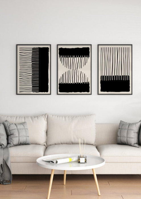 Zestaw plakatów abstrakcyjnych