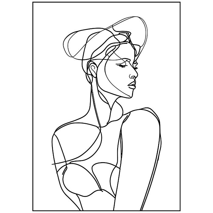 Plakat Line Art Kobieta