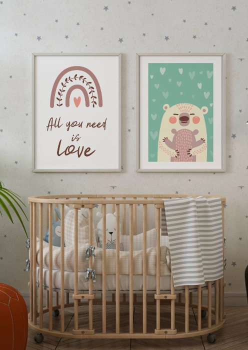 Plakaty Miś i Tęcza