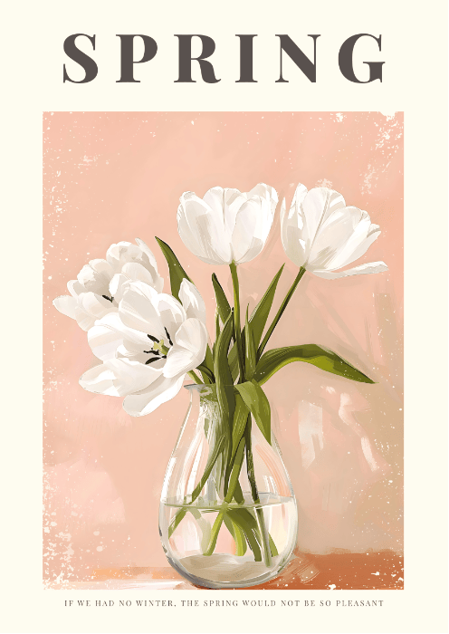 Białe Tulipany w Wazonie