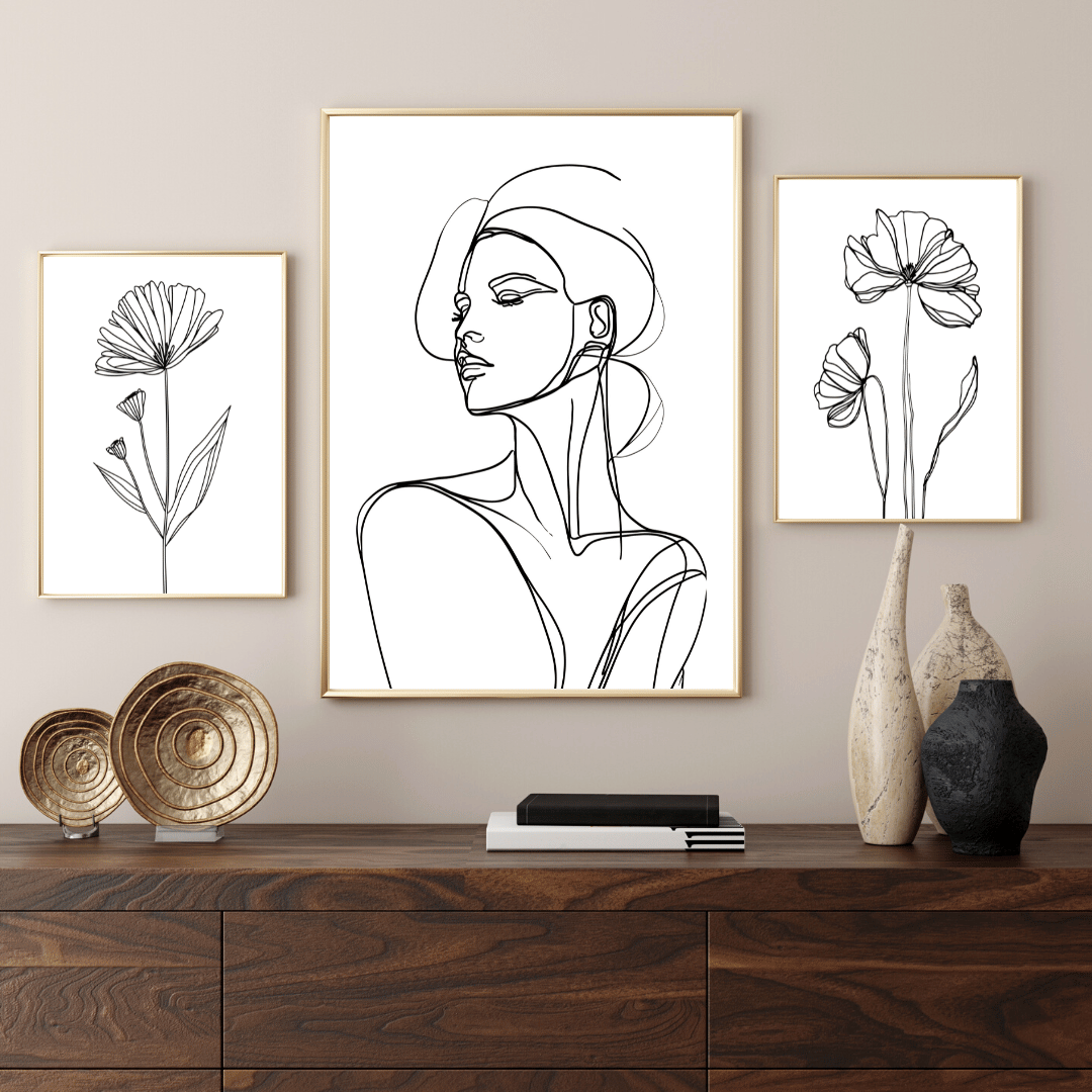 Kwiat Line Art - obrazek 5