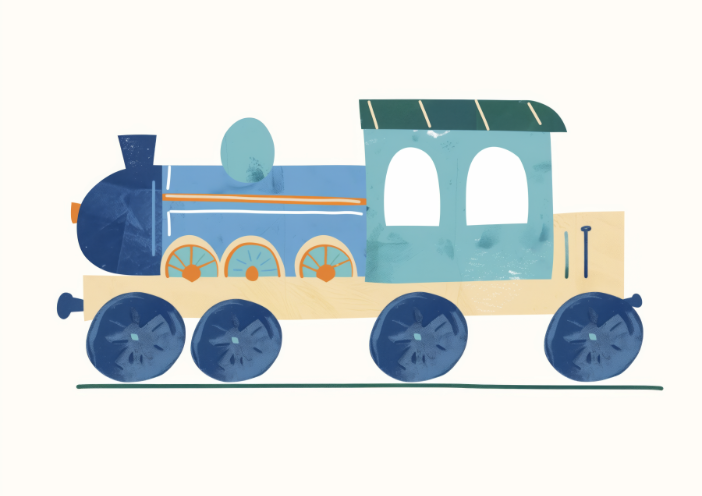 Plakat lokomotywa dla dzieci