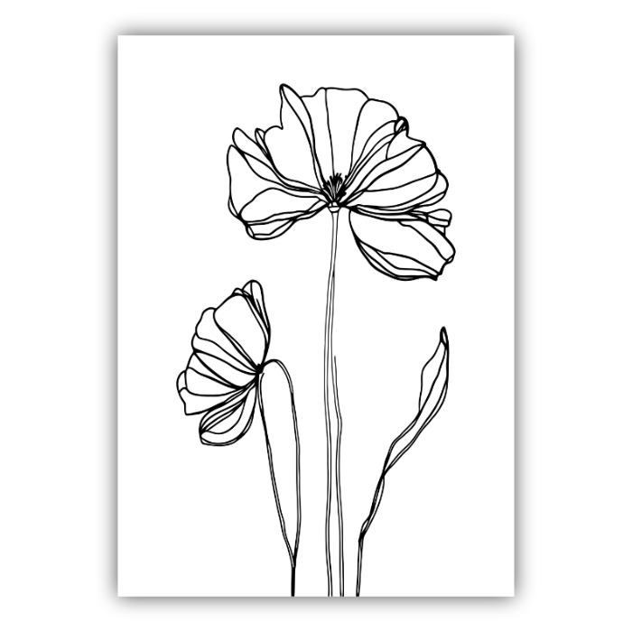 Kwiat Line Art - obrazek 4