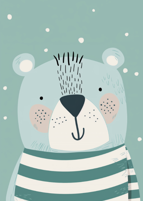 Pastelowy Miś w Paskach