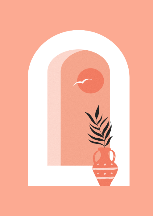 Zachód słońca w łuku