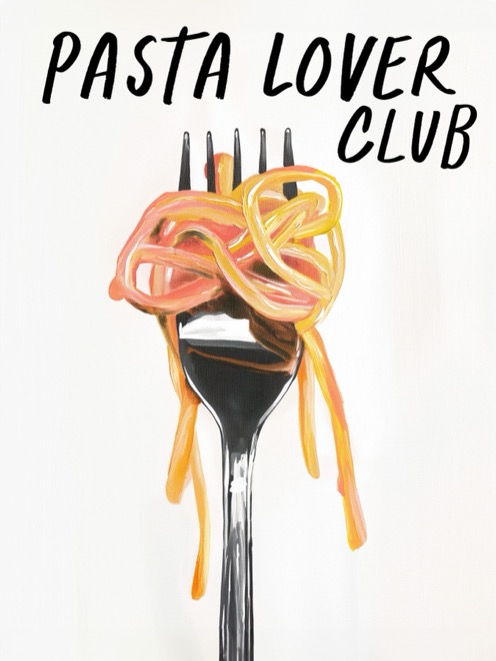 Plakat widelec ze spaghetti Pasta Lover Club